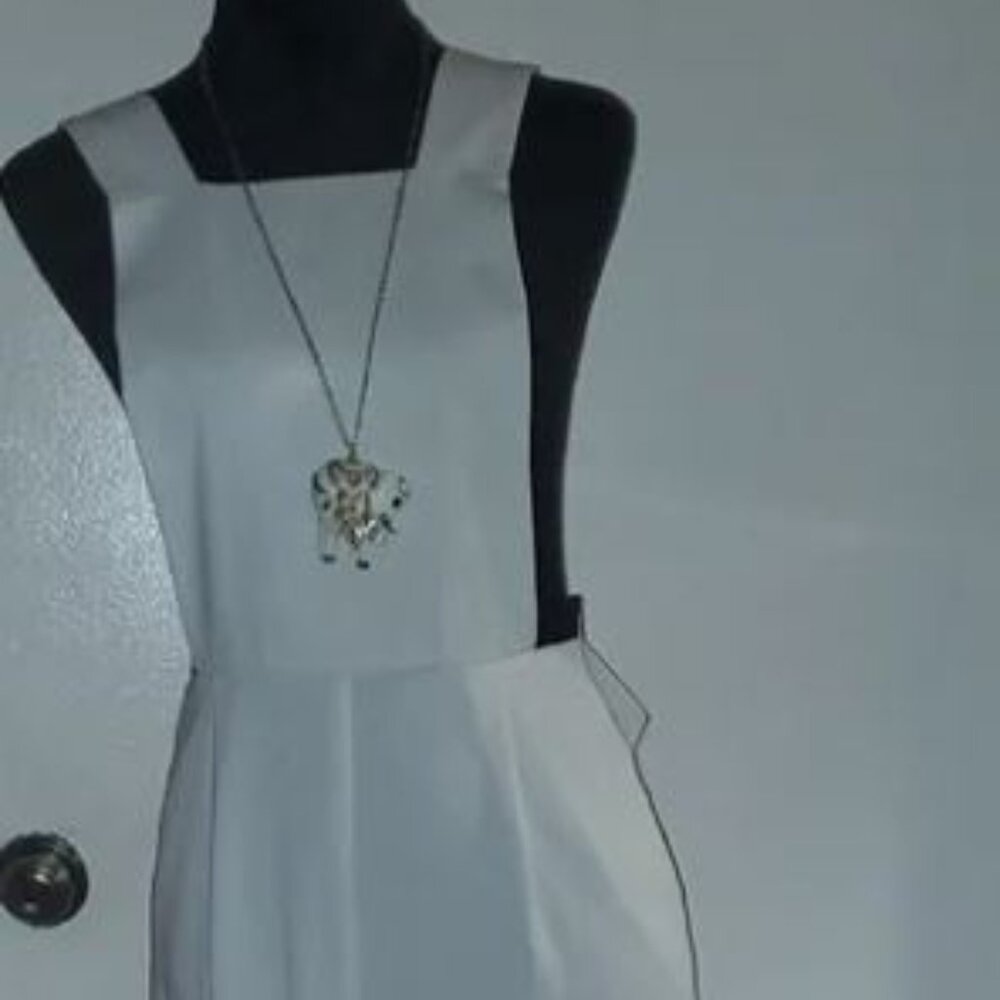 Elegant White Jumpsuit Necklace Included